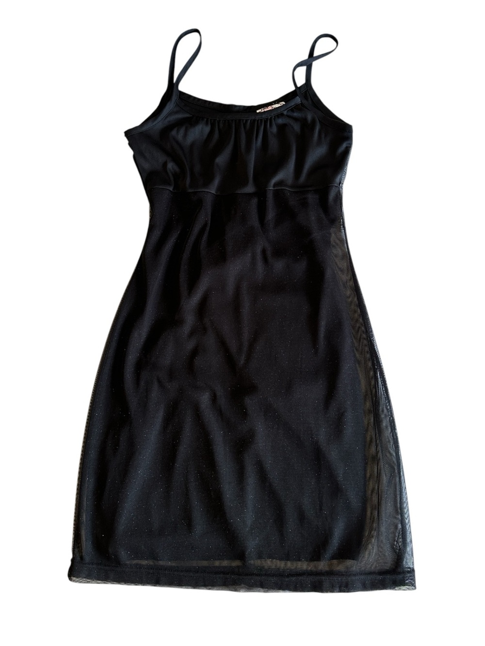 Vintage 90s black mesh mini dress grunge goth